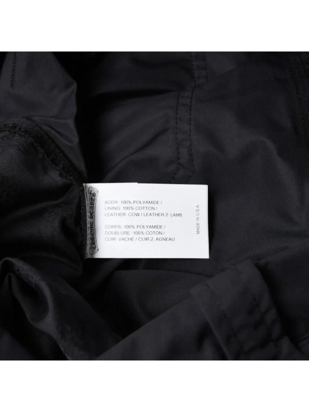 Chrome Hearts Carpenter Double Knee Work Pants Cross Ball Horseshoe Black Nylon